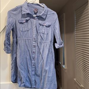 Denim maternity blouse